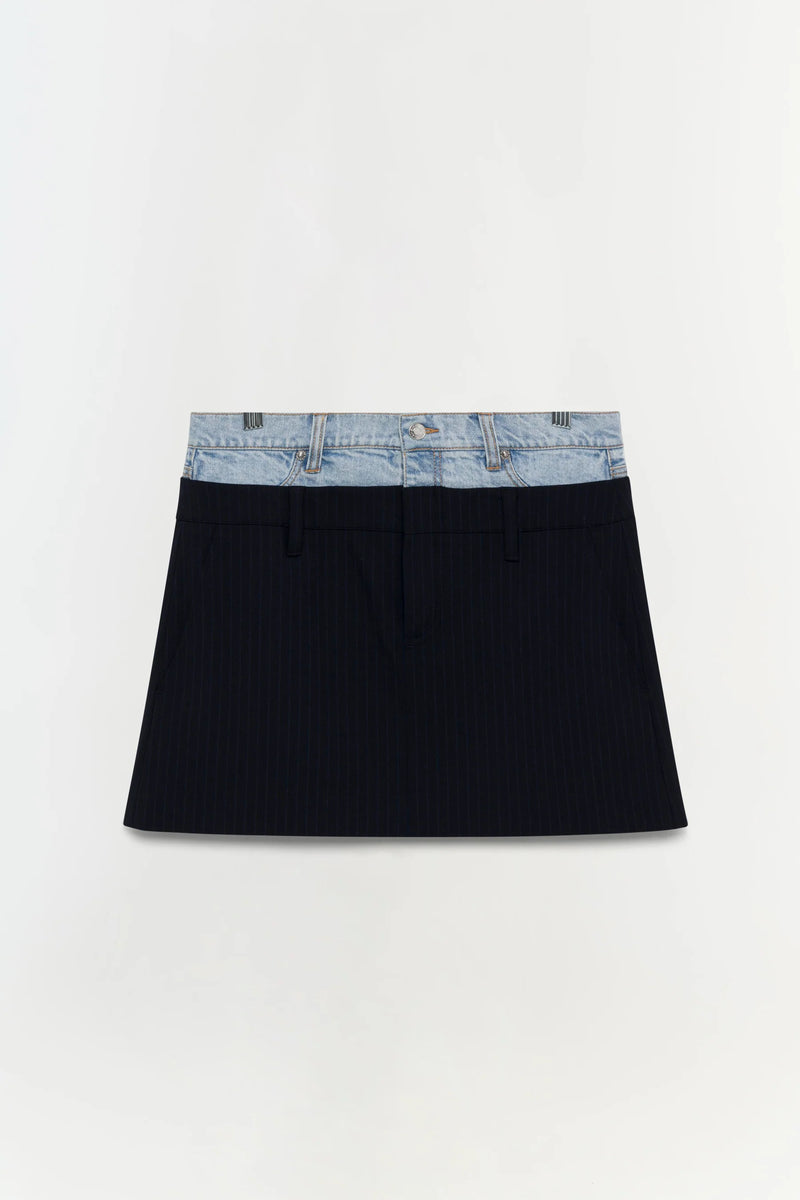 Rilee Double waistband combo mini skirt