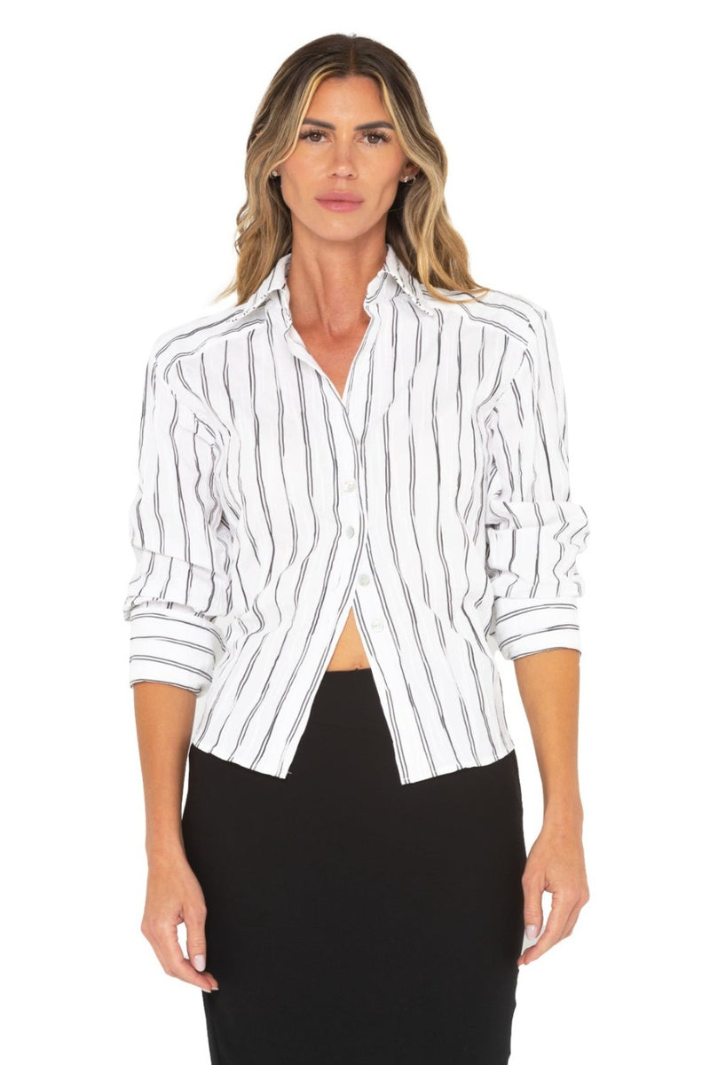 Charlotte Top Black-White Stripe (Final Sale)