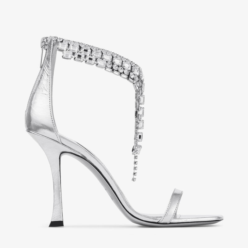 Verity Sandal 100 Metallic Silver