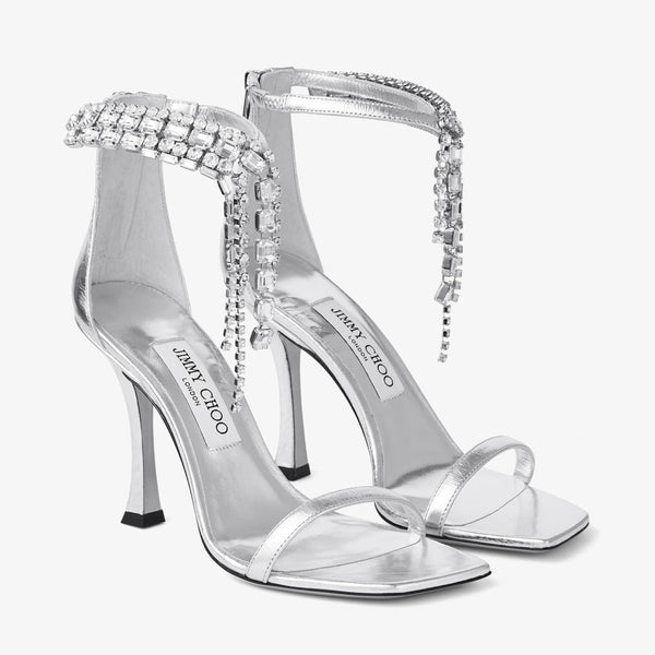 Verity Sandal 100 Metallic Silver