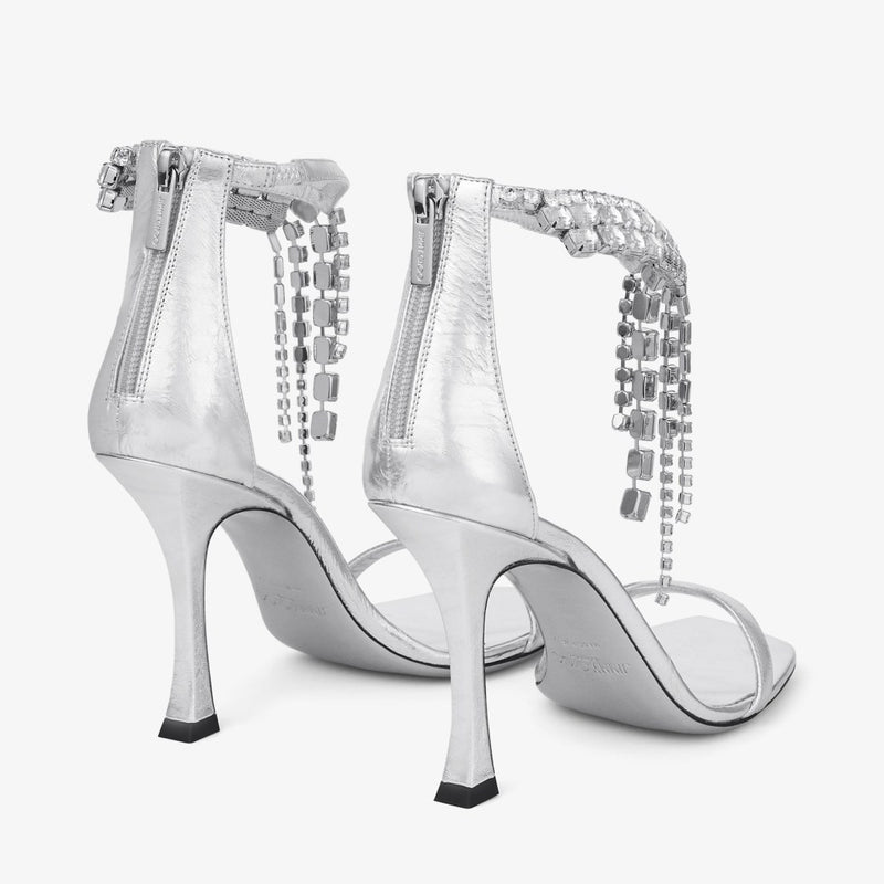 Verity Sandal 100 Metallic Silver