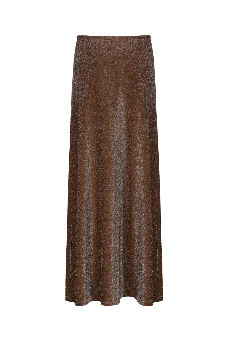 Chocolate Rainstorm Midi Skirt (Final Sale)