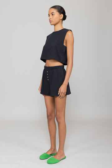 Crop Sleeveless Margo Black