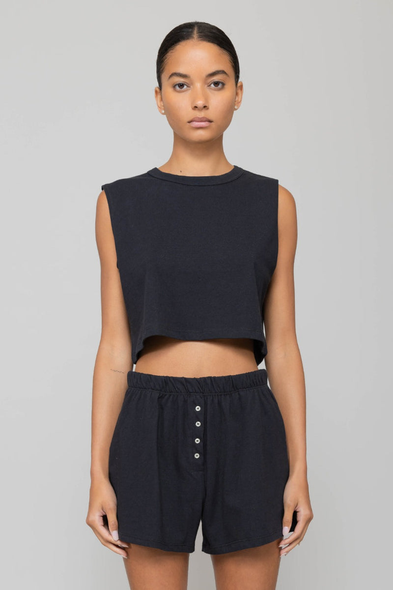 Crop Sleeveless Margo Black