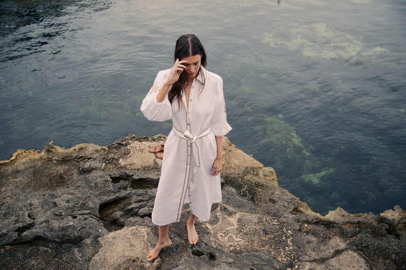 Linen Tunic Mosaico Embroidered