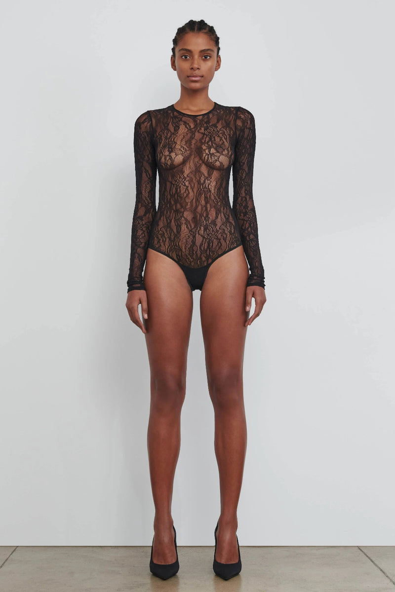 Lace Bodysuit Black