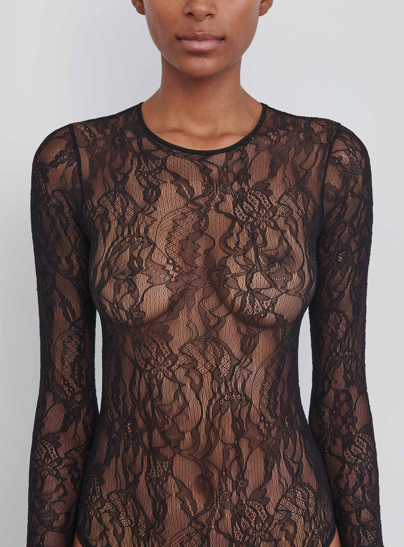 Lace Bodysuit Black