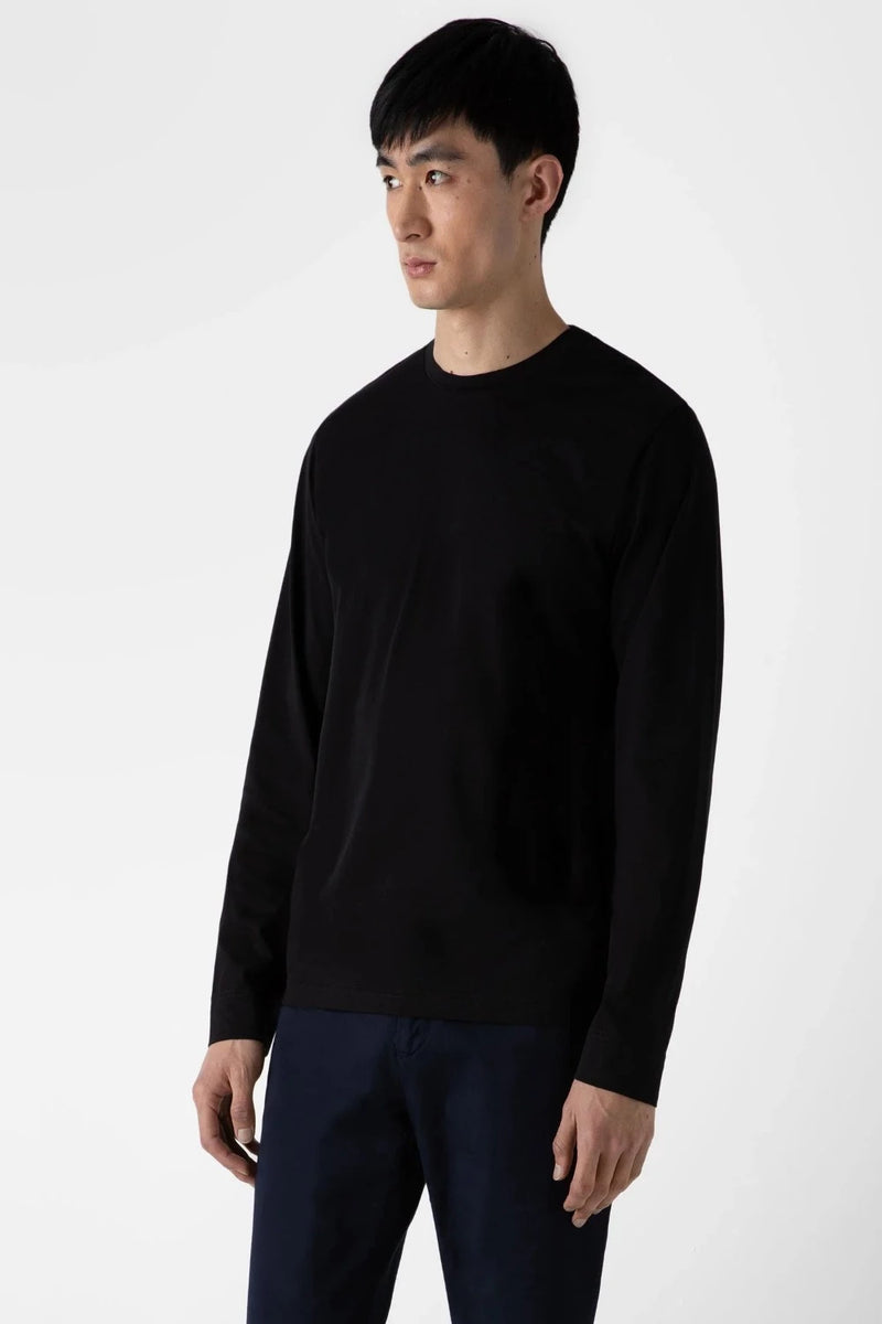 LS Riviera Midweight T‑shirt Black – CURIO at Faena Bazaar