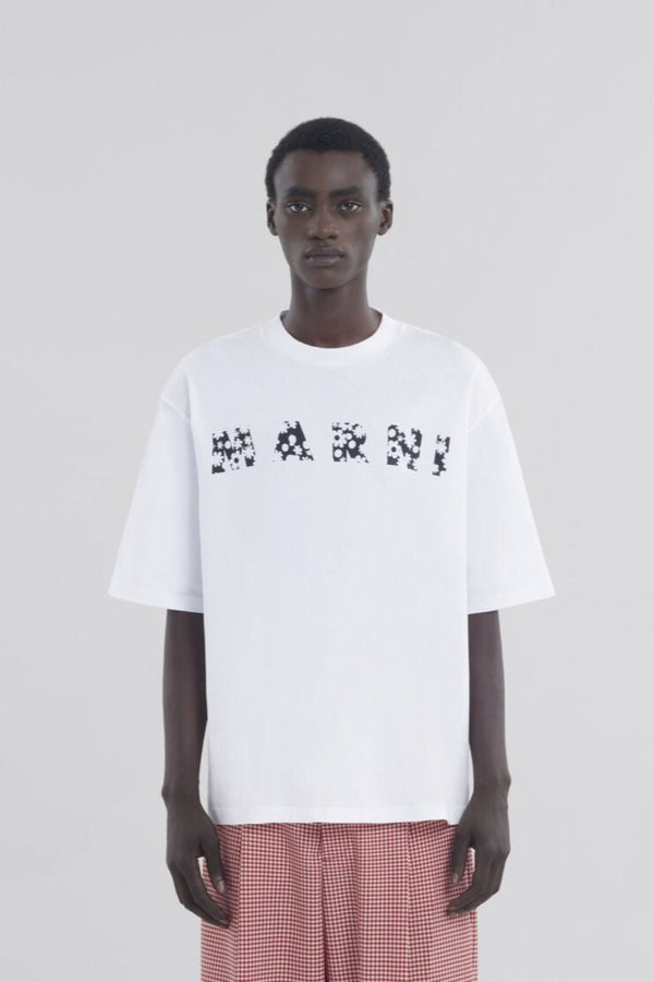 Black T-Shirt with Pop Fields Marni Logo