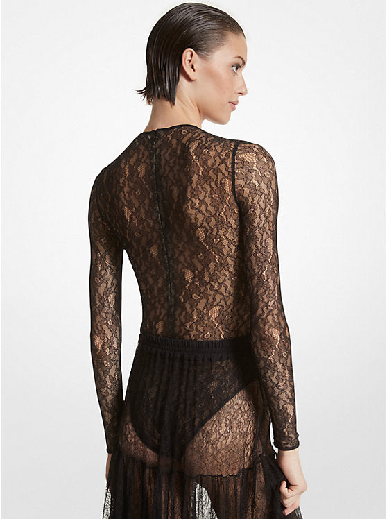 Stretch Chantilly Lace Bodysuit (Final Sale)