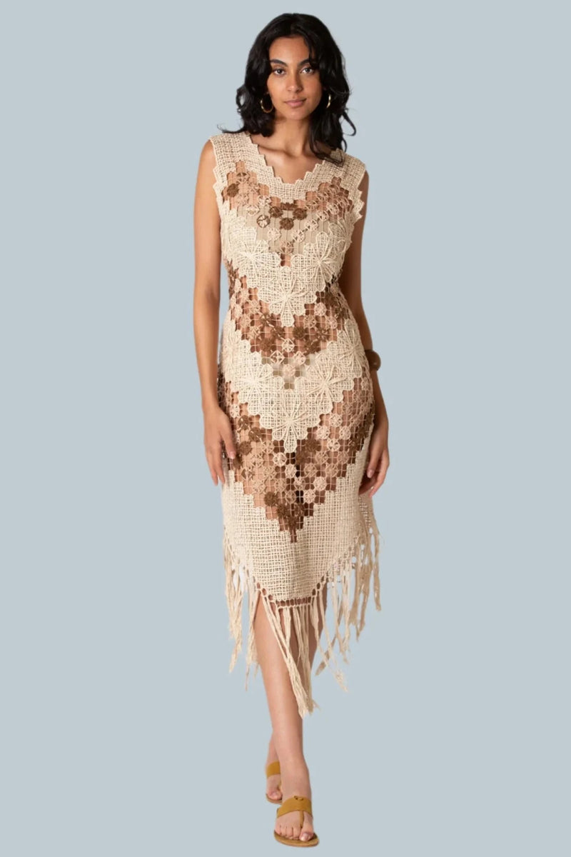 Joana Handmade Filé Lace Dress