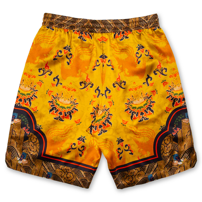 Traditional Silk Shorts Yellow
