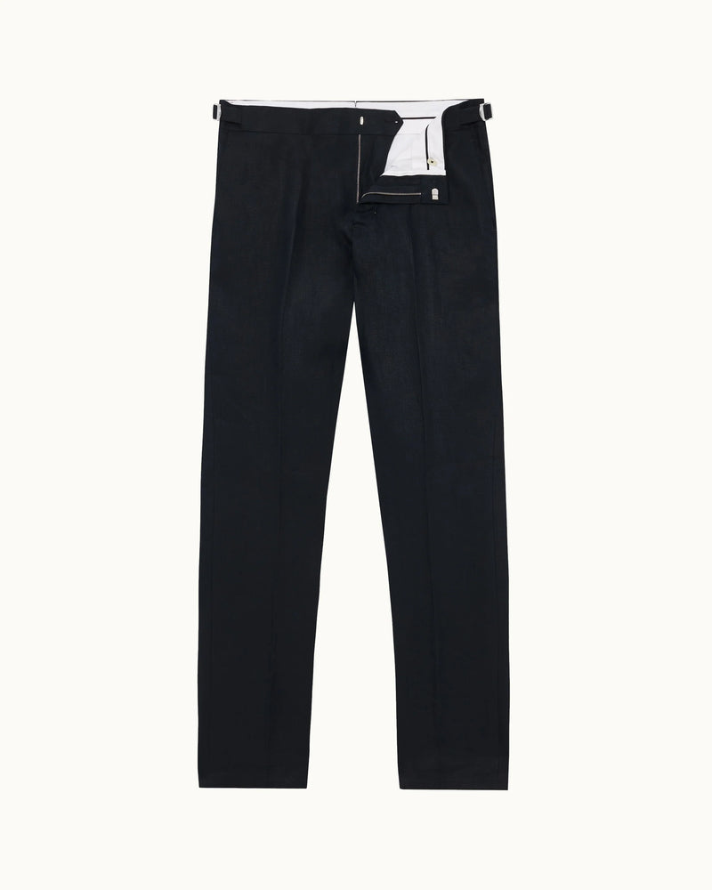 Griffon Italian Linen Night Iris Pant