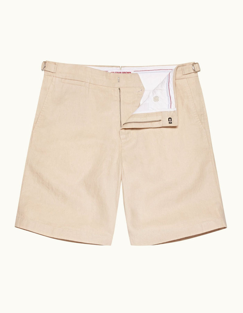 Norwich Linen Shorts in Chai