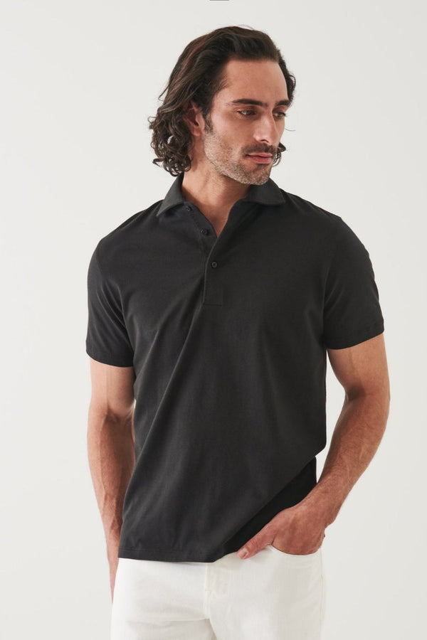 Iconic AMF Stitch Polo Black