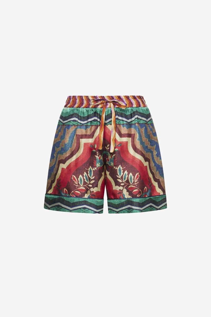 Aloe Shorts Green Chevron Trim (Final Sale)