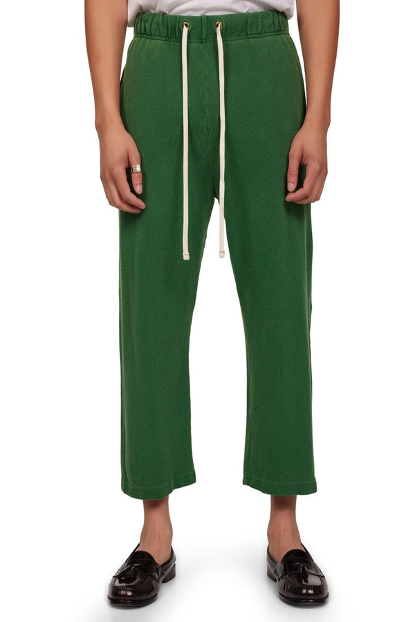 Cropped Relaxed Pant Pebbled Washed Verde (FInal Sale)