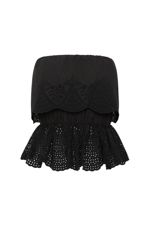 Beryl Strapless Top Black