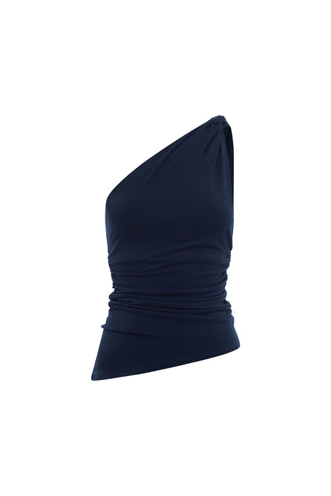 Sasha One Shoulder Top Royal Blue