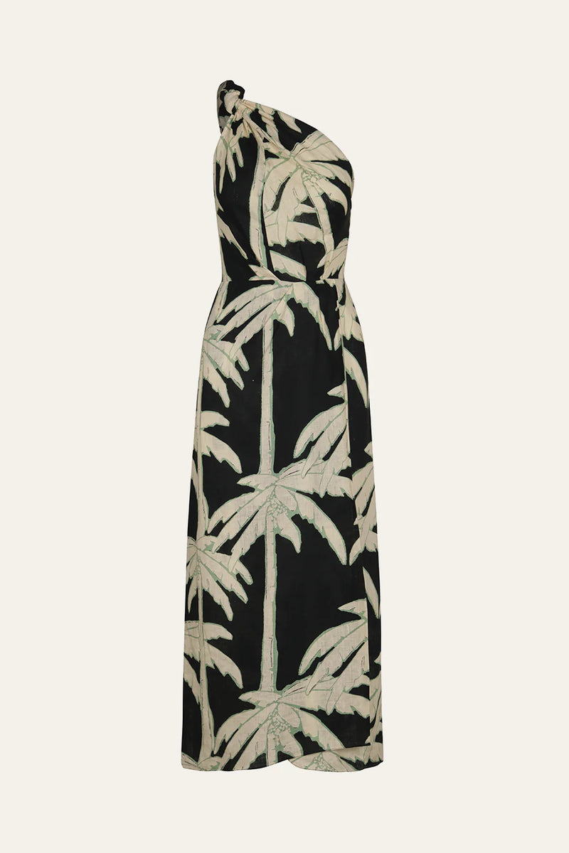 Dark Palms Ankle Dress