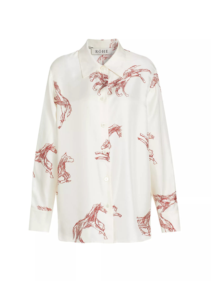 Silk Ballpoint Horse Shirt