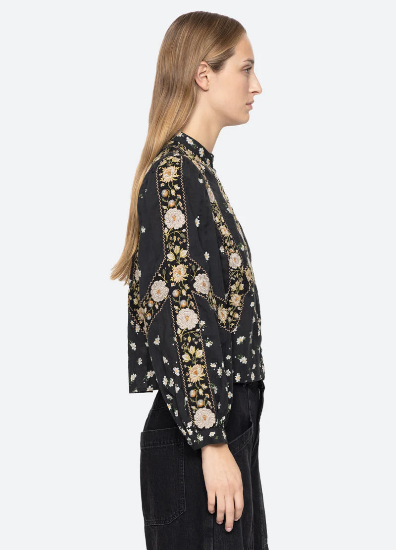 Elizabeth Print Top Long Sleeve