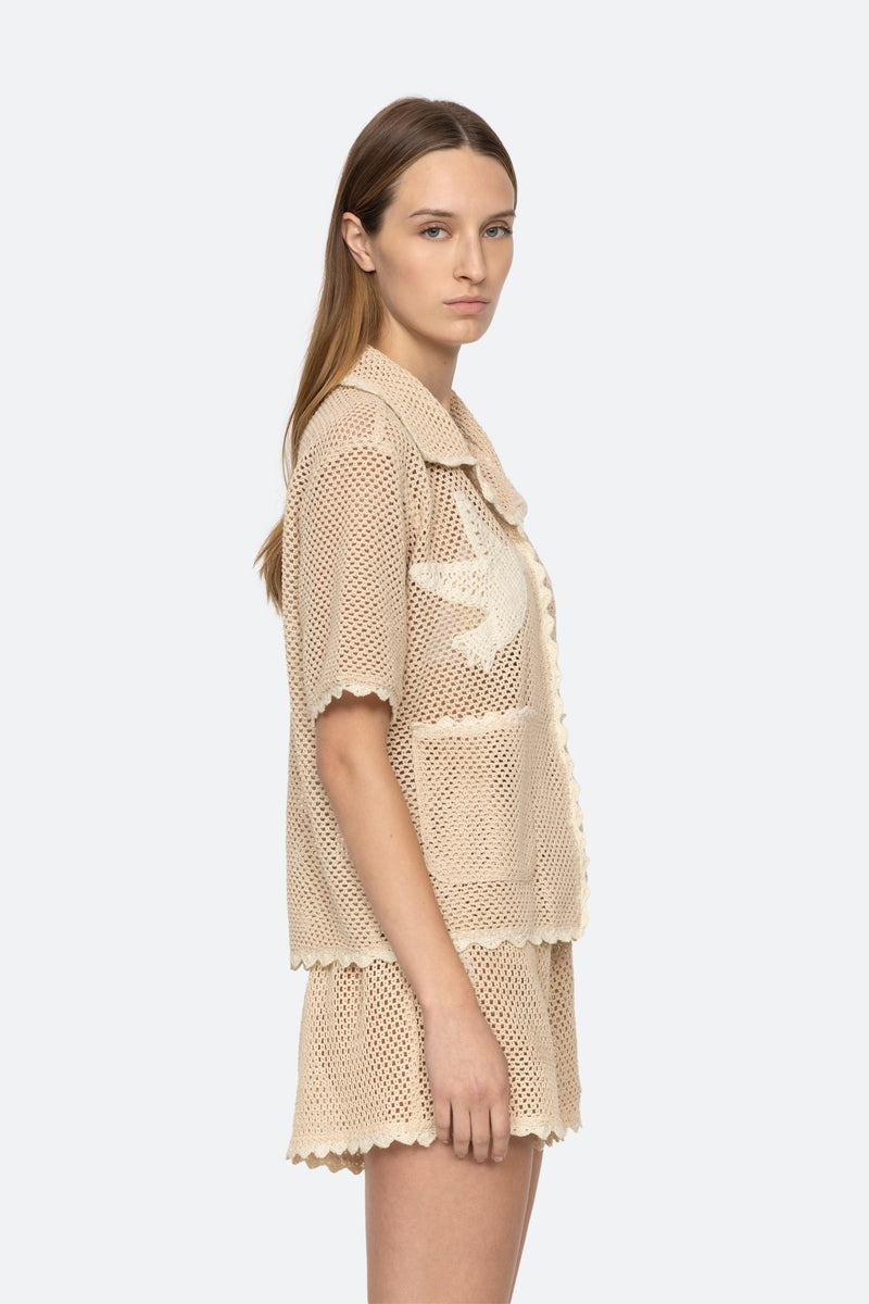 Sally Crochet Shirt SL