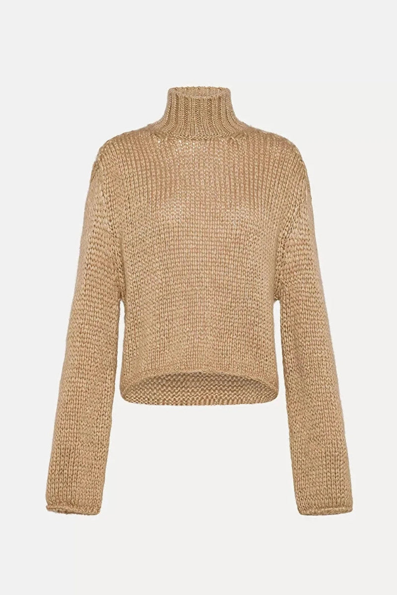 Rollneck Knit in Silk Cashmere and Mohair