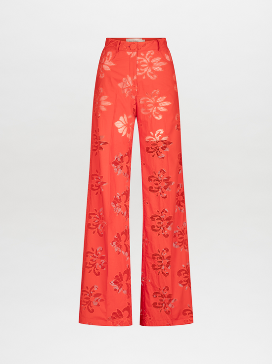 Emine Pant Rouge Embroidery