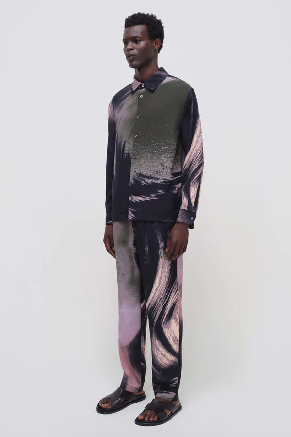 Allister Pullon Pants Black Wave Print