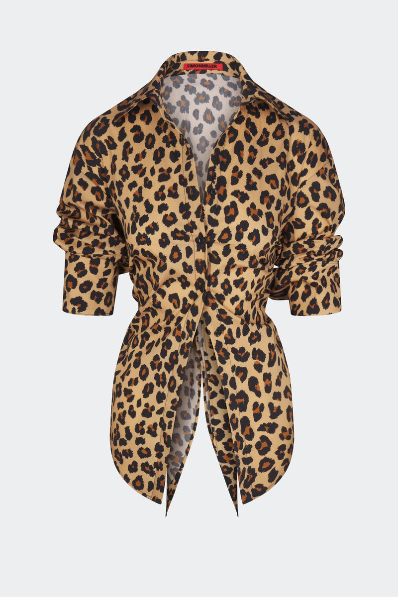 Loch Poplin Button Up Leopard