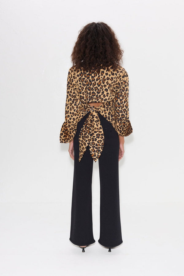 Loch Poplin Button Up Leopard