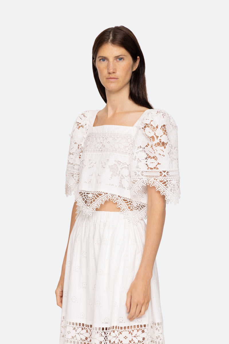 Joah S/S Embroidery Top (Final Sale)