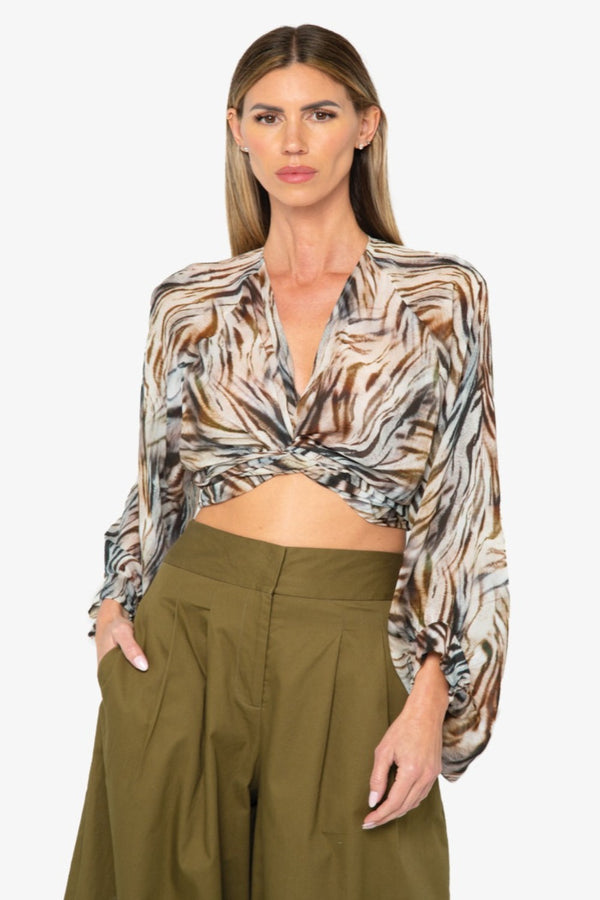 Adri Top Safari Print (Final Sale)