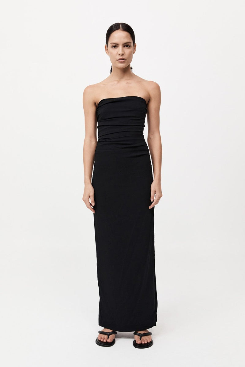 Strapless Tie Back Dress Black