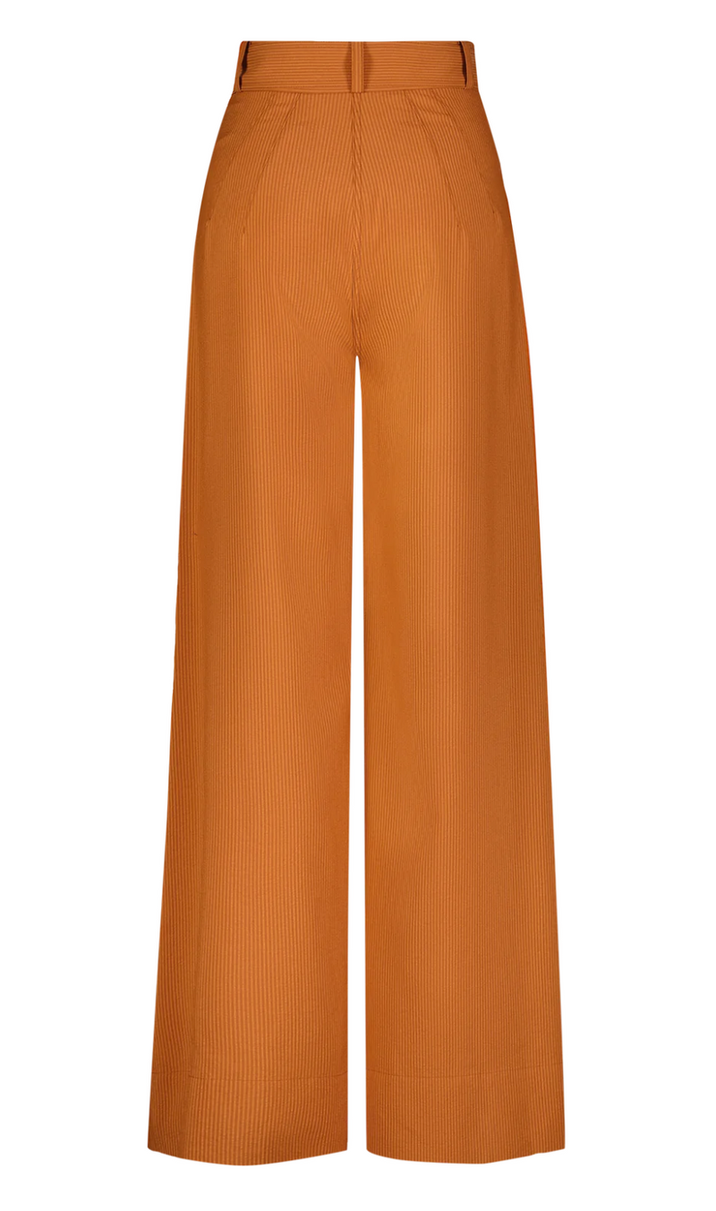 Wide Leg Pleated Pant Pumpkin