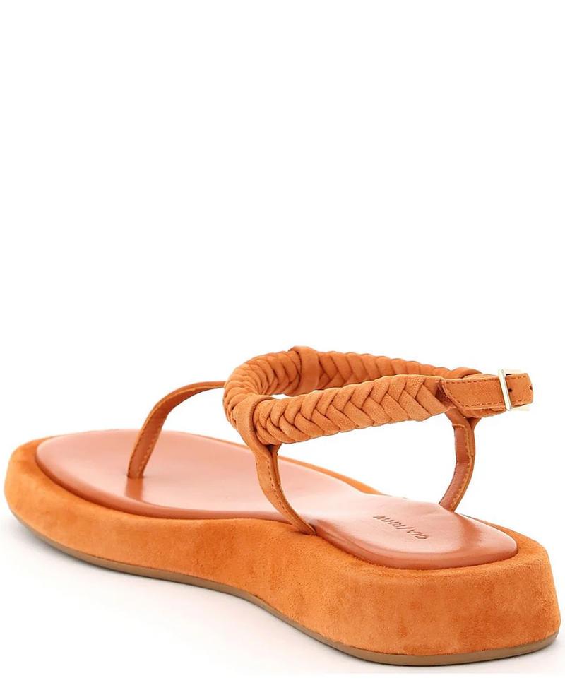 Rosie 3 Flat Suede Thong with Braided Strap (Final Sale)