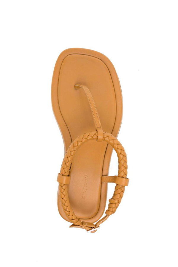 Rosie 3 Flat Leather Thong with Braided Strap (Final Sale)