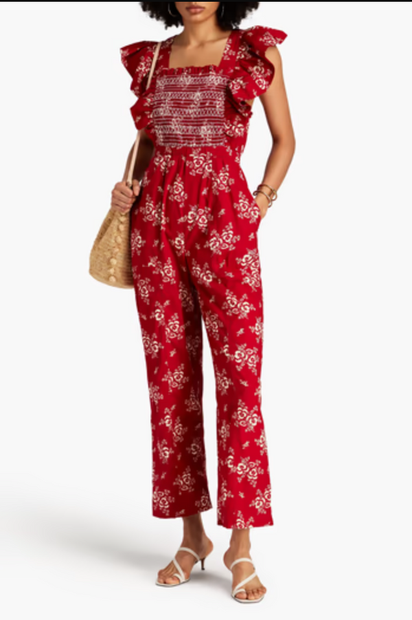 Alessia Print Smocked Jumpsuit (Final Sale)