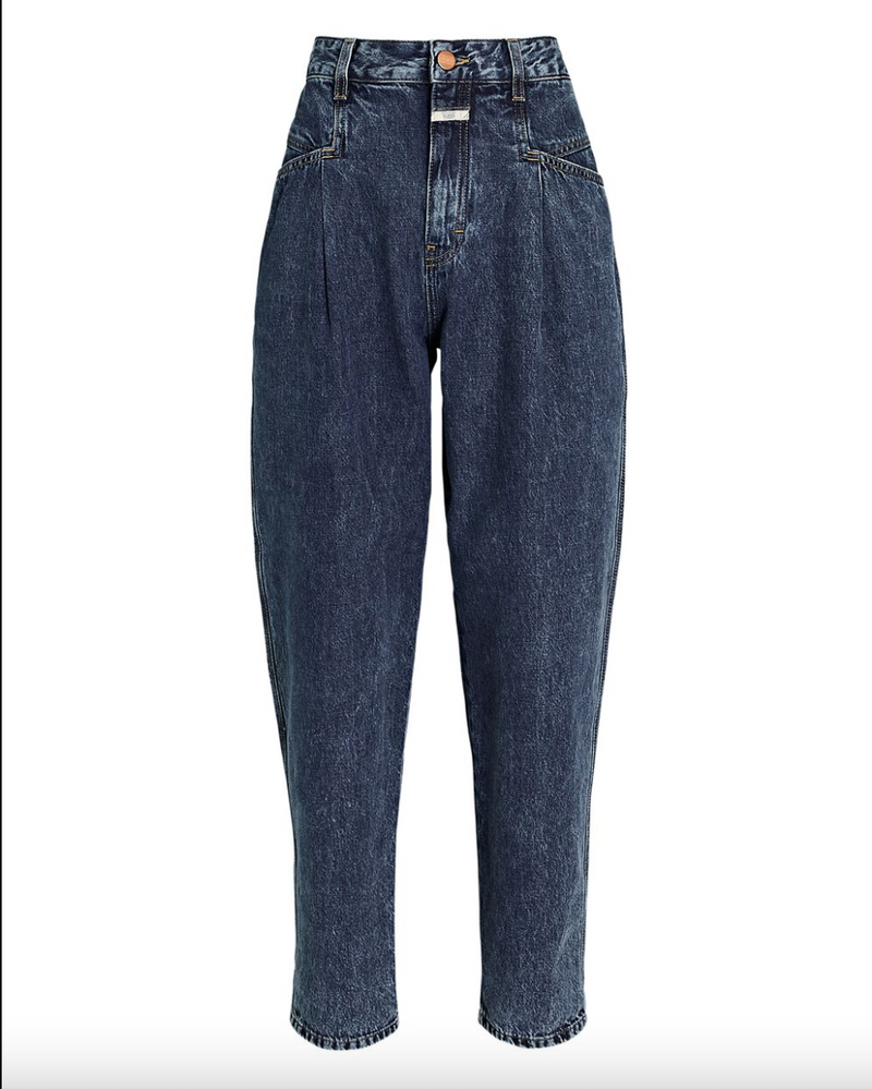 Pearl Jeans Relaxed Fit Mid + Dark Blue