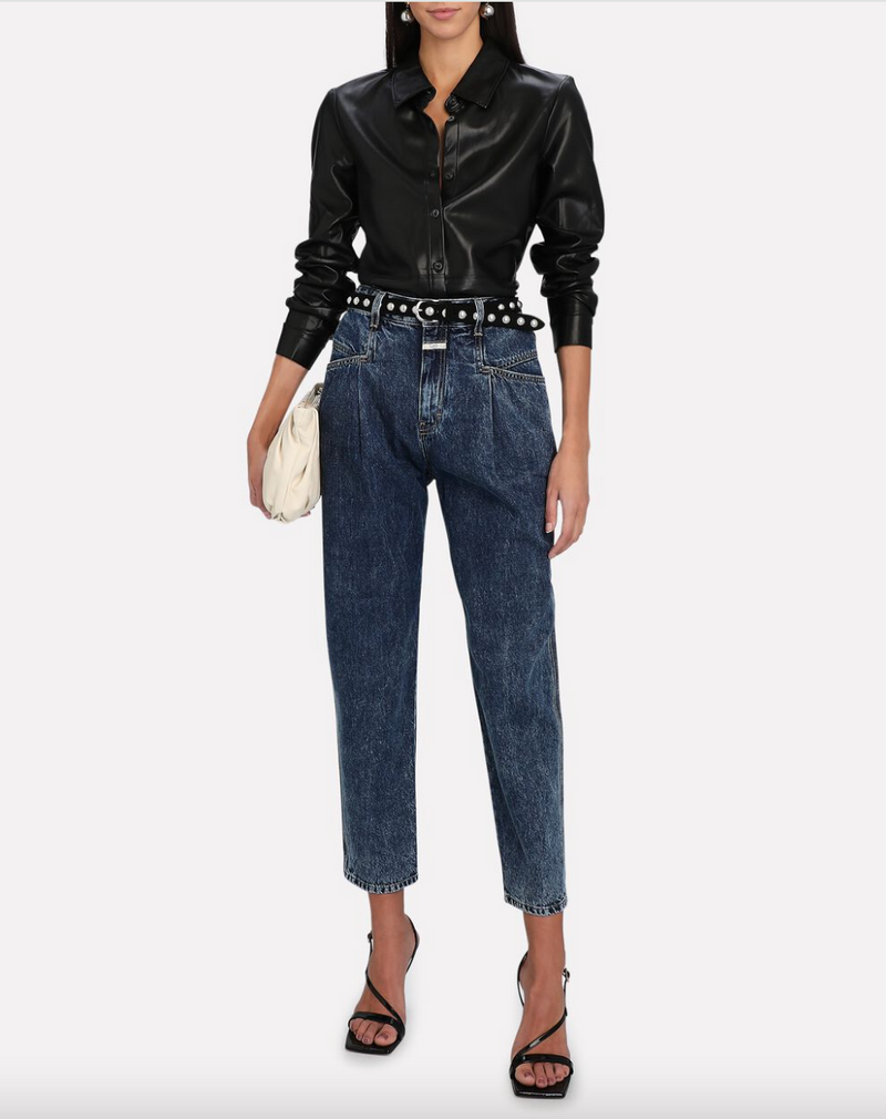 Pearl Jeans Relaxed Fit Mid + Dark Blue