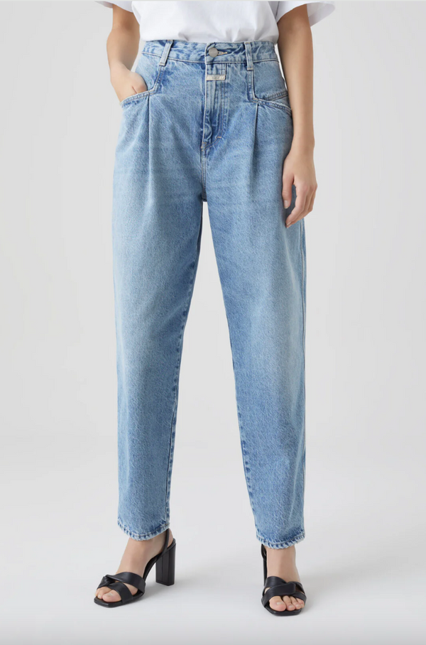 Pearl Jeans Relaxed Fit Mid + Dark Blue