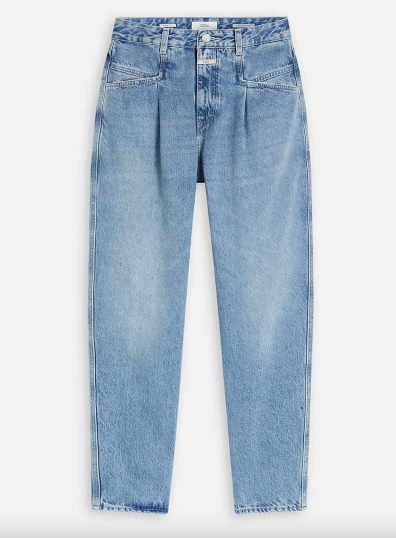 Pearl Jeans Relaxed Fit Mid + Dark Blue