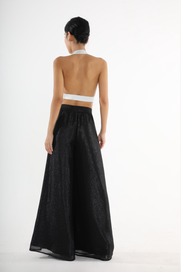 Harem Pants in Black Lurex