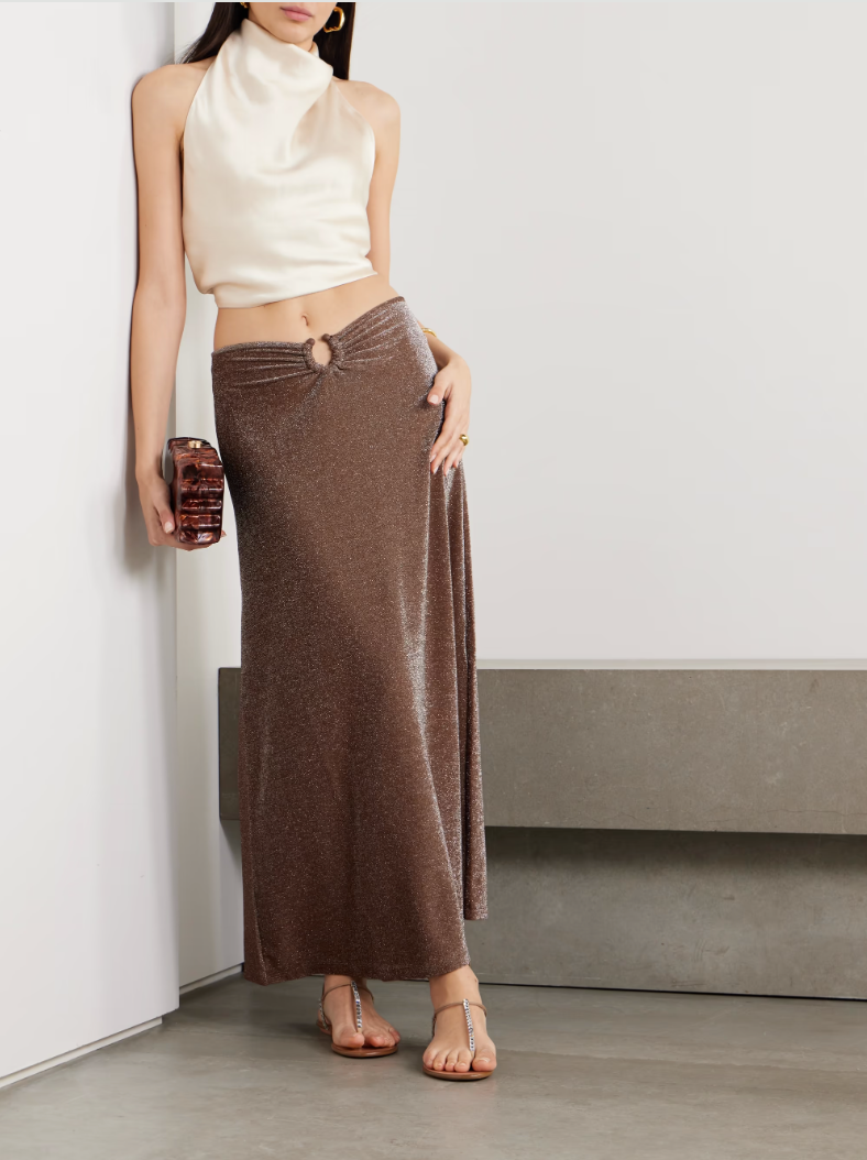 Chocolate Rainstorm Midi Skirt (Final Sale)