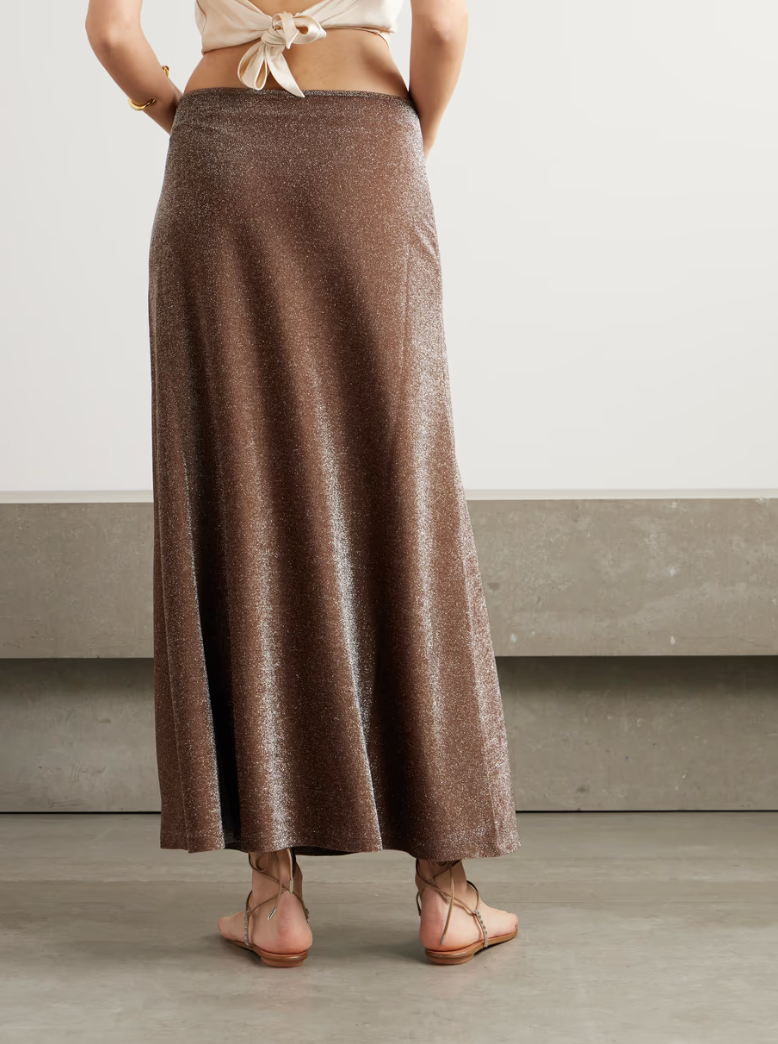 Chocolate Rainstorm Midi Skirt (Final Sale)