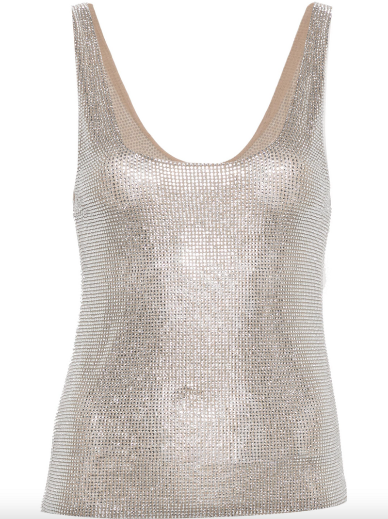 Crystal-Embellished Tank Top