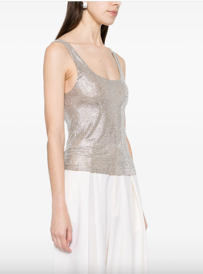 Crystal-Embellished Tank Top