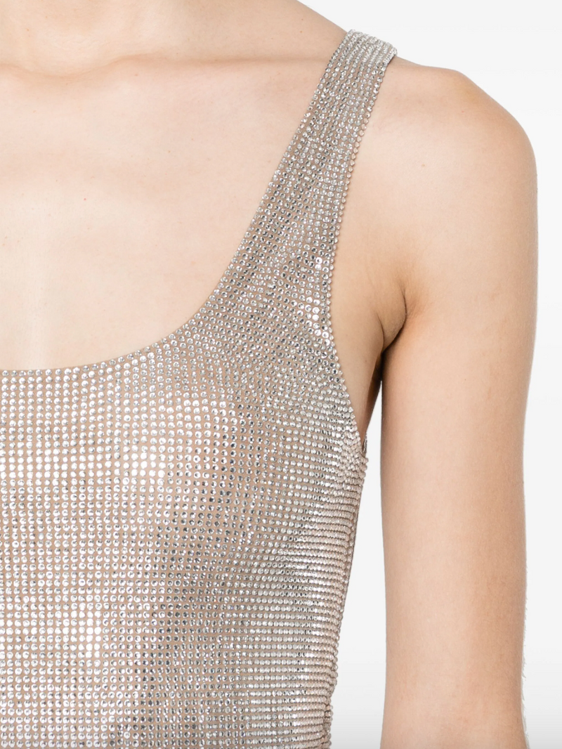 Crystal-Embellished Tank Top