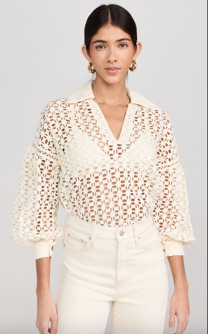 Dylan Cover Eyelet Top